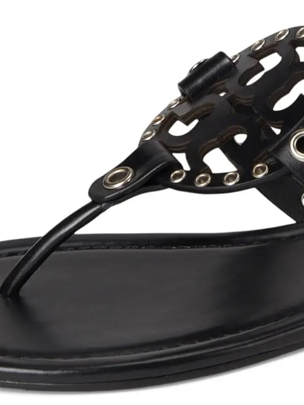 NIB Tory Burch Miller Eyelet Flip Flop black